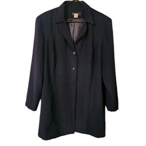 Montee Collection Long Black Blazer Size 18W